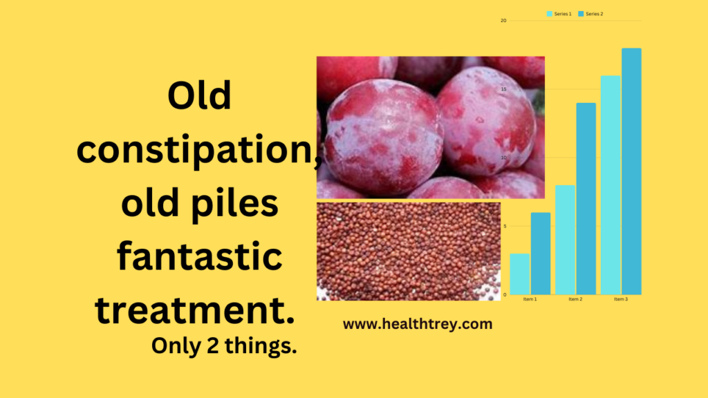 Treatment of old constipation, old piles, only 2 things